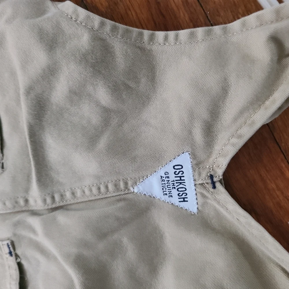 Vintage Y2K Overalls‎ baby nwot OSHKOSH TAN OVERALLS BABY 12 months